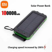 Xiaomi Solar 200000mAh Power Bank Portable Large Capacity Charger Compatible with IOS Android USB-A and USB-C Fast Charging