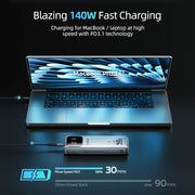 MOVESPEED M25Pro 140W Power Bank 25000mAh Type C Fast Charge Portable External Battery 100W PowerBank for iPhone MacBook Laptop