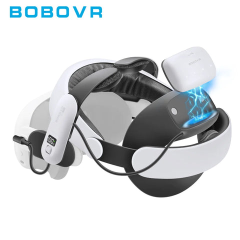 BOBOVR Head Strap compatible with Meta Quest 3/Quest3S BOBOVR S3 Pro/E3PRO/M3 Pro Battery Head Strap VR accessories