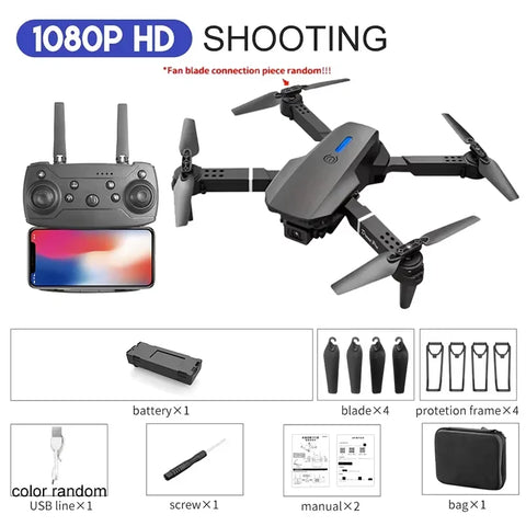 2025 E88 Professional Wide Angle RC Dron HD 4K Camera Mode Foldable Helicopter Aircraft Quadcopter Drone Kid Gift Toys