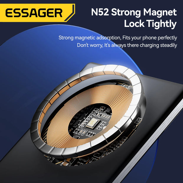 Essager PD 20W Magnetic Wireless Charging Bank 5000mAh External Battery Charger For iPhone 15 14 13 Pro Max Thin Charging Bank