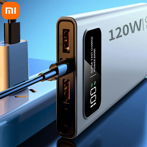 Xiaomi 50000mAh Large Capacity Power Bank 120W Super Fast Charging Mobile Powerbank for Huawei Apple Xiaomi Samsung 2025 New