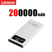 Lenovo 120W Super Fast Charging Power Bank 200000mAh large Capacity Mobile Power External Battery For Iphone Xiaomi Vivo Huawei