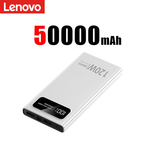 Lenovo 120W Super Fast Charging Power Bank 200000mAh large Capacity Mobile Power External Battery For Iphone Xiaomi Vivo Huawei