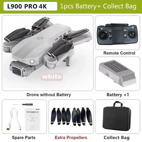 L900 Pro SE GPS Drone Profesional 4K HD Camera 5G WIFI FPV Quadcopter With Brushless Motor Foldable RC Drones For Children Toys