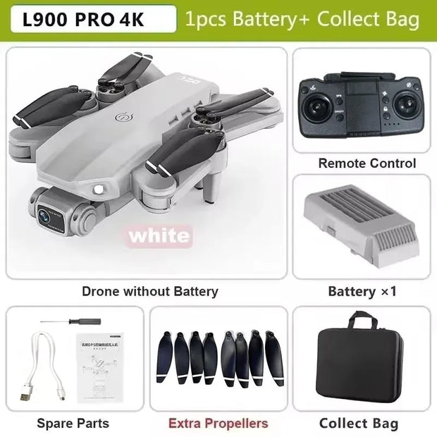 L900 Pro SE MAX GPS Drone 4K Professional Dual HD Camera 5G WIFI 360° Obstacle Avoidance Brushless Motor Rc FPV Quadcopter Dron