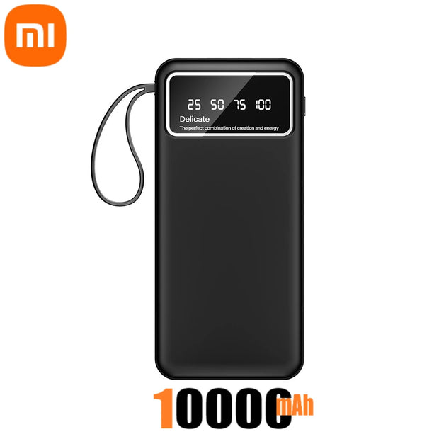 Xiaomi New Portable Power Bank 50000mAh Large Capacity PowerBank Fast Charging External Battery With Cable For iPhone Android