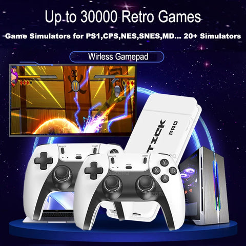 M15 Game Stick Pro Mini TV Handheld Game Console Wireless Gamepads Video Game 64G 20000+ Retro Game for PS1 NES SNES