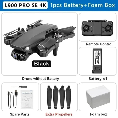 L900 Pro SE GPS Drone Profesional 4K HD Camera 5G WIFI FPV Quadcopter With Brushless Motor Foldable RC Drones For Children Toys