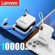 Lenovo 120W Fast Charging 50000mAh Large Capacity Portable Power Bank Cable Two-way Mini Powerbank for iPhone Samsung Huawei