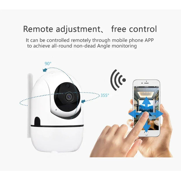 4MP ICSEE Wifi Security Camera Indoor Surveillance Camera Two Way Audio Motion Detection Auto Tracking Baby Monitor Video Camera