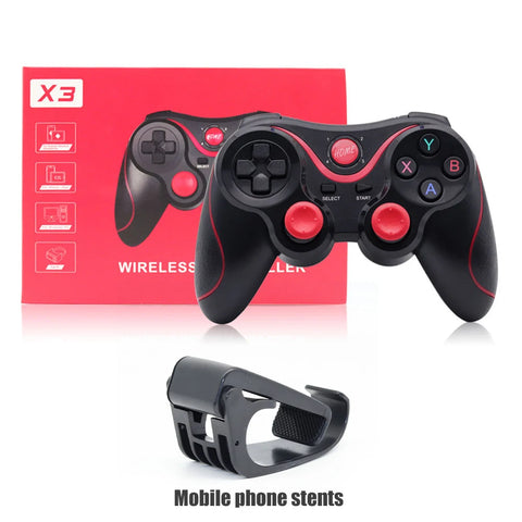 X3 Wireless Bluetooth Game Controller for PC Mobile Phone Android IOS TV BOX Tablet Joystick Gamepad Joypad Holder Kids Gift