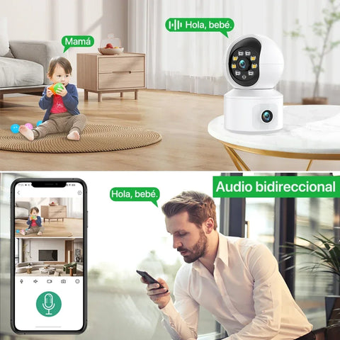 4K 6MP WiFi Camera Dual Screen Baby Monitor Home Secuiry Camera Ai Human Detection Color Night Vision CCTV Video Surveillance