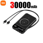 Xiaomi 50000mAh Power Bank PD 25W Fast Charge Magsafe Power Bank Magnetic Charging Built-in Wire Mobile Phone Battery For Iphone