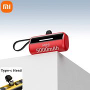 Xiaomi Mini Power Bank 5000mAh Capsule Power Bank PD20W Fast Charging External Battery Portable Battery for iPhone Android 2in1