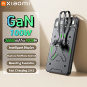 Xiaomi New Portable Power Bank 20000mAh External Battery 100W GaN Fast Charging PowerBank With Dual Line for iPhone Android New