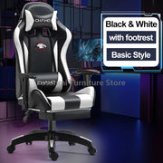 Lift and Swivel Gaming Chair with armrests Home Office Computer High-quality Leather Gamer Chairs Internet Anchor Racing Chair