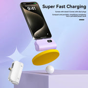 Xiaomi Mini 5000mAh Power Bank Built Cable Portable Mobile Phone Charger External Battery Capsule Powerbank For Type-C iPhone