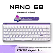 MADLIONS NANO68 Magnetic Switch Keyboard TTC King Switch Adjustable 0 Dead Zone RT0.01 Gaming Wired Mechanical Gaming Keyboard