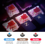 CASEPOKE Mechanical Keyboard 61 Keys Blue Switch Red Switch Brown Switch Hot Swap Keyboard Office Accessories Gaming Keyboard