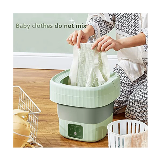 Portable Folding Washing Machine Household Dormitory Small Mini Automatic Cleaning Folding Mini Washing Machine UK Plug