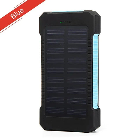 200000mAh Portable Solar Power Bank External Battery Fast Charging Waterproof Powerbank with SOS Flashlight Poverbank for Xiaomi