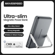 MOVESPEED S10Pro Magnetic Power Bank 10000mAh Wireless Portable External Battery with Stand for MagSafe PowerBank for iPhone 16