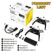 NEW 128G X9 PRO TV Video Game Console Retro Game Stick 45+ Emulator For PS1/PSP/NDS/N64 40000+ Family Games w 2.4G Dual Controll