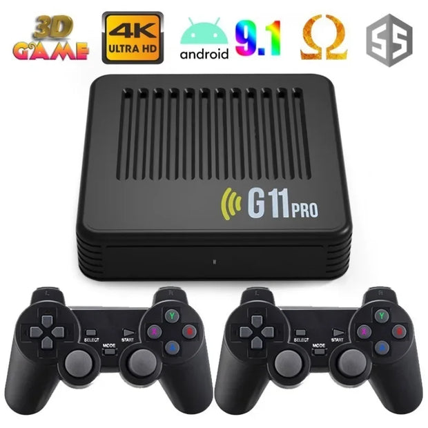 2025 G11 Pro Game Box 4K HD TV Game Stick 2.4G Wireless Dual Controller Retro Games 40000+ 128G 256G Home Game Play Gift for PSP