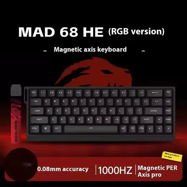 FGG Madlions Mad 60/68 Mechanical Keyboard HE Magnetic Switch 61/68 Keys Gaming RGB Wired E-sports Hot Swappable Customized