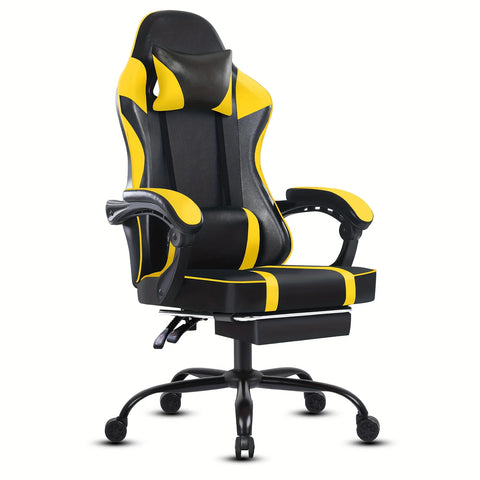 Ergonomic Gaming Chair with Pedal，Racing Style Video Game Chair Suitable for Adults Reclinable Game Chair Office Chair