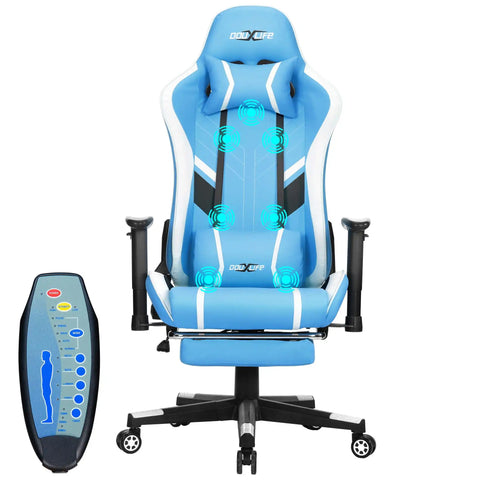 Gaming Chair Massage Ergonomic New Customized PU Massage Computer Office Chairs High Back Design Lumbar Relax Seat