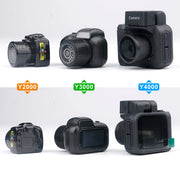 Y4000 Monoreflexes Style Mini Camera With Flash Lamp And Battery Dock Portable Video Recorder DV 1080P With LCD Screen Y3000