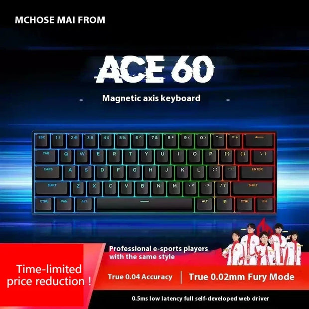 Mchose Ace 60Pro Ace 68  Mechanical Magnetic Switch Keyboard RGB E-sport FPS Hot Swap Custom Gaming Keyboard Pc Gamer Accessorie