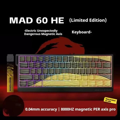 FGG Madlions Mad 60/68 Mechanical Keyboard HE Magnetic Switch 61/68 Keys Gaming RGB Wired E-sports Hot Swappable Customized