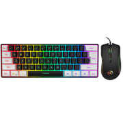 New 61keys Wired White Black Keyboard RGB Gaming Mouse Office Kit Backlight Keyboard and Mouse Combos for PUBG Gamer