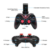 X3 Wireless Bluetooth Game Controller for PC Mobile Phone Android IOS TV BOX Tablet Joystick Gamepad Joypad Holder Kids Gift