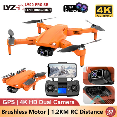 LYZRC L900 PRO SE GPS Drone 4K Professional HD Dual Camera Dron Brushless Motor 5G WIFI FPV Foldable RC Quadcopter Helicopter