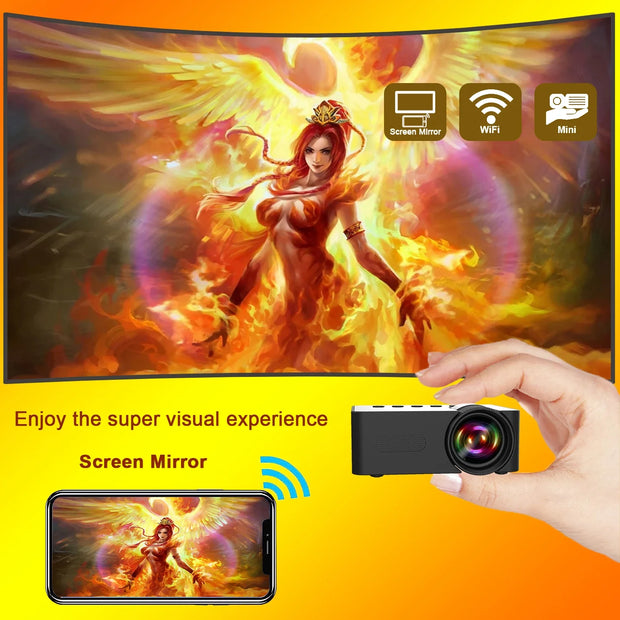 YT100 Projector Mini Portable High Quality with Mirroring Supported for Home Theater