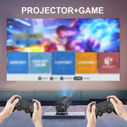 Projector Video Game Sticks Console 2.4G Dual Wireless Controller Game Stick 4K 20000 Games Retro Game Projector Christmas Gift