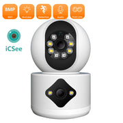 4MP Dual Lens WiFi Camera Dual Screen Baby Monitor Auto Tracking Ai Human Detection Indoor Home secuiryt CCTV Video Surveillance