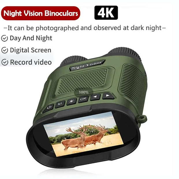 Binoculars Night Vision Telescope Rechargeable 2.5K UHD 8X Digital Zoom 4K Photo 2.5K UHD Video 40MP for Hunting Camping