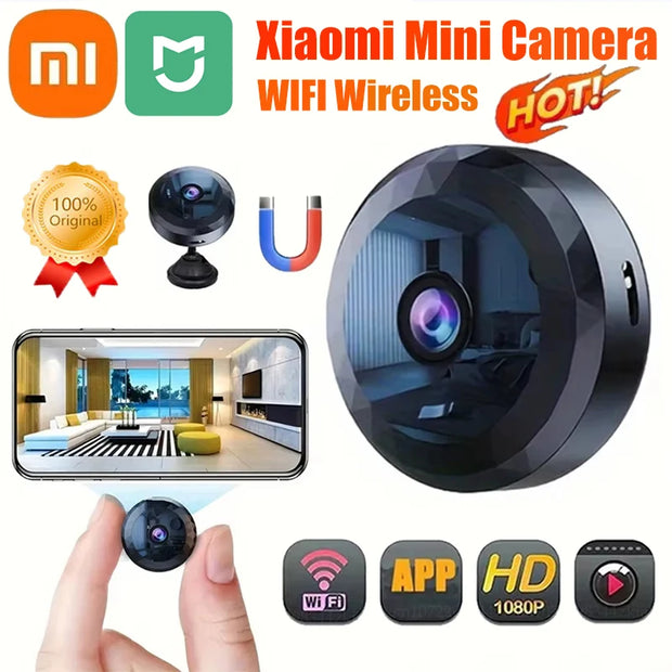 Xiaomi MIJIA Wireless Mini Camera 1080P HD WiFi Monitoring Video Surveillance Security Rechargeable Motion Detection Camcorder