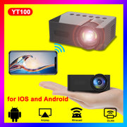 YT100 Projector Mini Portable High Quality Beamer Outdoor Camping Projector Smartphone Wireless Mirroring Supported Home Theater