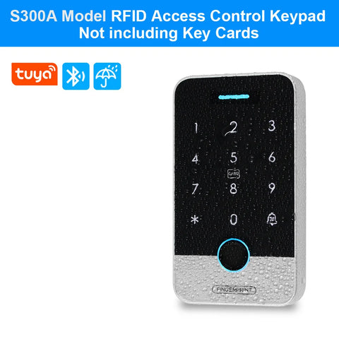 Waterproof Bluetooth Tuya APP Fingerprint Access Controller Standalone RFID Keyboard Touch Keypad 13.56MHz Door Opener System