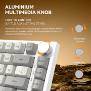 Attack Shark K85 Mag Customisable Mechanical Keyboard,Magnetic Switch,Hot-swappable,Metal Knobs,Suitable for FPS. games,Win&Mac