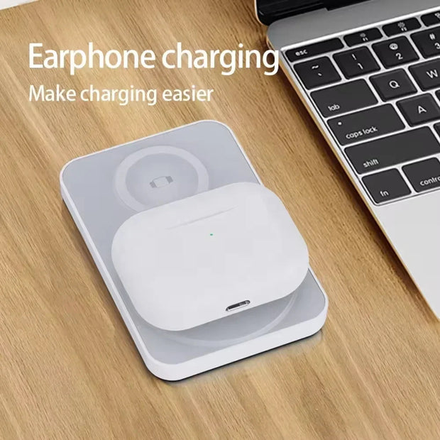 3 in 1 Magnetic Wireless Powerbank  Macsafe Power BankFor iphone Airpods Pro Apple Watch External Auxiliary Spare Battery Pack