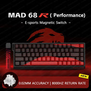 Madlions Mad 60he Mad 68he Wired Mechanical Keyboard Gaming Magnetic Switch RT 0.02mm 8K Polling Rate RGB Hotswap Keyboard