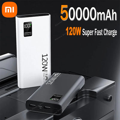 Xiaomi 120W High Capacity Power Bank 50000mAh Fast Charging Powerbank Portable Battery Charger For iPhone Samsung Huawei