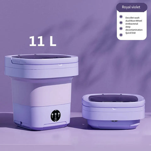 6L 11L Folding Portable Washing Machine Big Capacity with Spin Dryer Bucket for Clothes Travel Home Underwear Socks Mini Washer